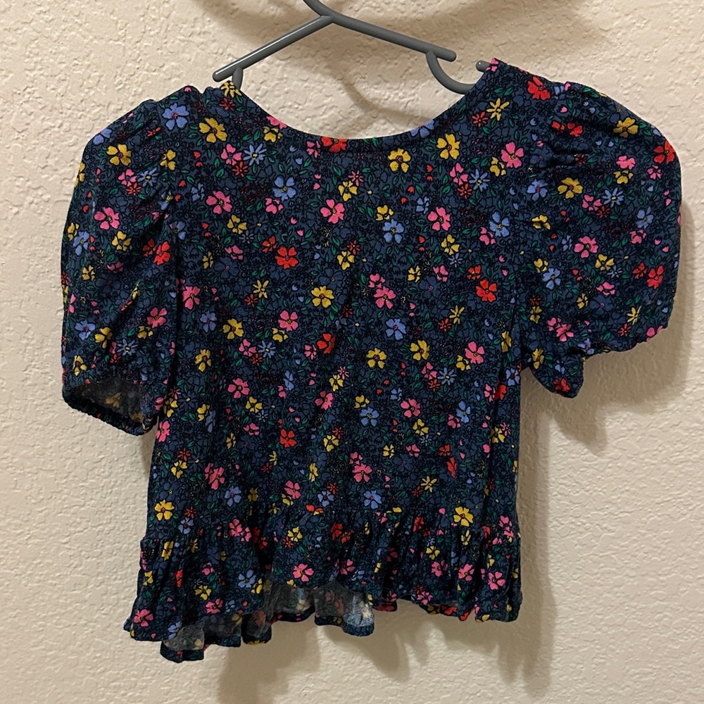 3/15$ Old Navy Floral Puff Sleeve Blouse - Multicolor